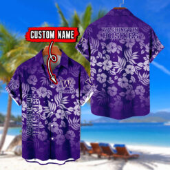 Washington Huskies | Custom Name Tropical Floral Aloha Shirt for Fans FT18326