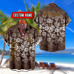Wyoming Cowboys | Custom Name Tropical Floral Aloha Shirt for Fans FT18326