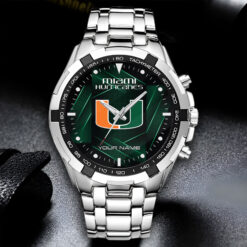 Miami Hurricanes | Personalized Stainless Steel Watch FT19326