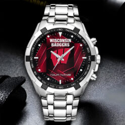 Wisconsin Badgers | Personalized Stainless Steel Watch FT19326