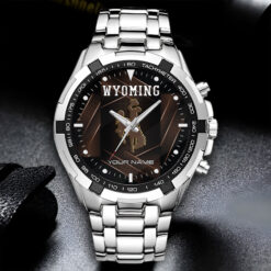 Wyoming Cowboys | Personalized Stainless Steel Watch FT19326