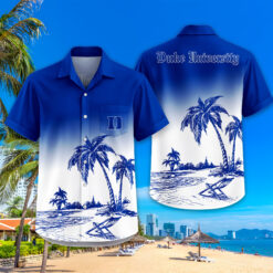 Duke Blue Devils | Tropical Pocket Hawaiian Shirt FT18526