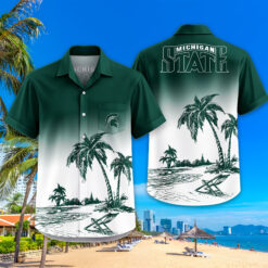 Michigan State Spartans | Tropical Pocket Hawaiian Shirt FT18526