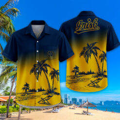 Notre Dame Fighting Irish | Tropical Pocket Hawaiian Shirt FT18526