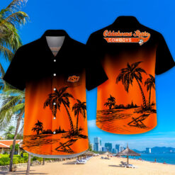 Oklahoma State Cowboys | Tropical Pocket Hawaiian Shirt FT18526