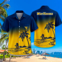 West Virginia Mountaineers | Tropical Pocket Hawaiian Shirt FT18526