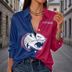 South Alabama Jaguars | Women's Split Color Long Sleeve Button-Up Shirt