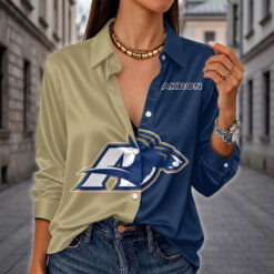 Akron Zips | Women's Split Color Long Sleeve Button-Up Shirt