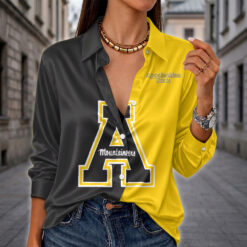 Appalachian State Mountaineers | Women's Split Color Long Sleeve Button-Up Shirt