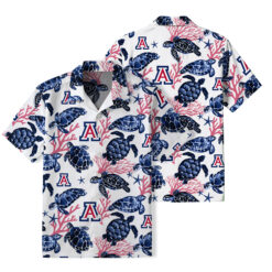 Arizona Wildcats - Summer Hawaiian Shirt Featuring Sea Turtles