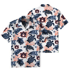 Auburn Tigers - Summer Hawaiian Shirt Featuring Sea Turtles