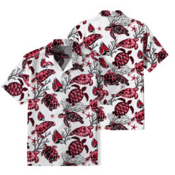 Ball State Cardinals - Summer Hawaiian Shirt Featuring Sea Turtles