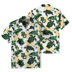 Baylor Bears - Summer Hawaiian Shirt Featuring Sea Turtles
