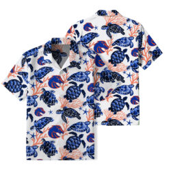 Boise State Broncos - Summer Hawaiian Shirt Featuring Sea Turtles