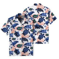 Florida Gators - Summer Hawaiian Shirt Featuring Sea Turtles