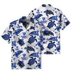 Georgia State Panthers - Summer Hawaiian Shirt Featuring Sea Turtles