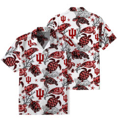 Indiana Hoosiers - Summer Hawaiian Shirt Featuring Sea Turtles