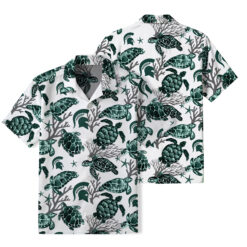 Michigan State Spartans - Summer Hawaiian Shirt Featuring Sea Turtles