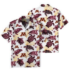 Minnesota Golden Gophers - Summer Hawaiian Shirt Featuring Sea Turtles