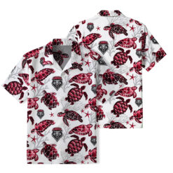 New Mexico Lobos - Summer Hawaiian Shirt Featuring Sea Turtles