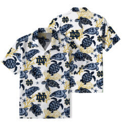 Notre Dame Fighting Irish - Summer Hawaiian Shirt Featuring Sea Turtles
