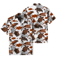 Oklahoma State Cowboys - Summer Hawaiian Shirt Featuring Sea Turtles