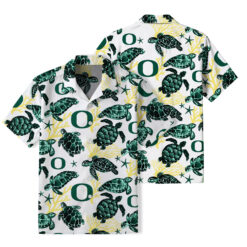 Oregon Ducks - Summer Hawaiian Shirt Featuring Sea Turtles