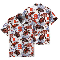 Syracuse Orange - Summer Hawaiian Shirt Featuring Sea Turtles