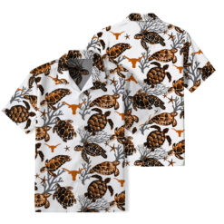 Texas Longhorns - Summer Hawaiian Shirt Featuring Sea Turtles