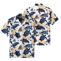 UTEP Miners - Summer Hawaiian Shirt Featuring Sea Turtles