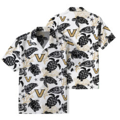 Vanderbilt Commodores - Summer Hawaiian Shirt Featuring Sea Turtles