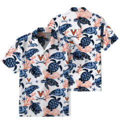 Virginia Cavaliers - Summer Hawaiian Shirt Featuring Sea Turtles