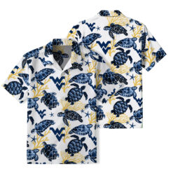 West Virginia Mountaineers - Summer Hawaiian Shirt Featuring Sea Turtles