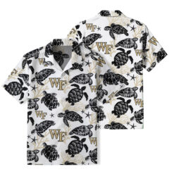Wake Forest Demon - Summer Hawaiian Shirt Featuring Sea Turtles