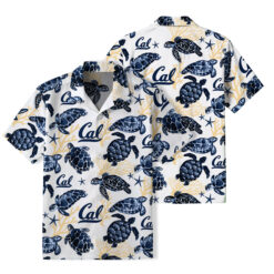 California Golden Bears - Summer Hawaiian Shirt Featuring Sea Turtles