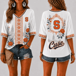 Syracuse Orange Women’s Floral V-Neck Shirt