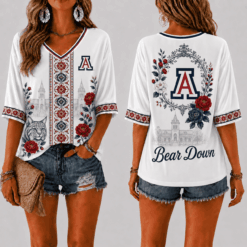 Arizona Wildcats Women’s Floral V-Neck Shirt