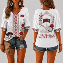 UNLV Rebels Women’s Floral V-Neck Shirt