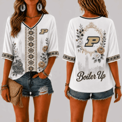 Purdue Boilermakers Women’s Floral V-Neck Shirt