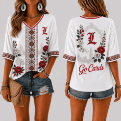 Louisville Cardinals Women’s Floral V-Neck Shirt