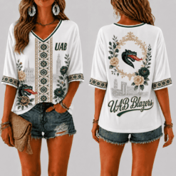 UAB Blazers Women’s Floral V-Neck Shirt