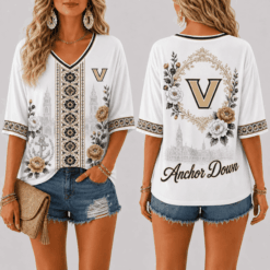 Vanderbilt Commodores Women’s Floral V-Neck Shirt