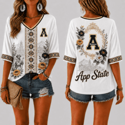 Appalachian State Mountaineers Women’s Floral V-Neck Shirt