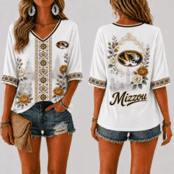 Missouri Tigers Women’s Floral V-Neck Shirt