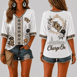 UCF Knights Women’s Floral V-Neck Shirt