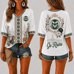 Colorado State Rams Women’s Floral V-Neck Shirt