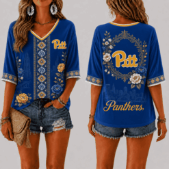 Pittsburgh Panthers Women’s Floral V-Neck Shirt