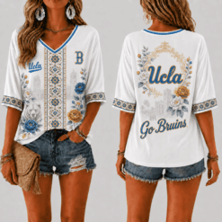 UCLA Bruins Women’s Floral V-Neck Shirt