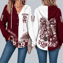 Texas A&M Aggies Waffle Knit Football Fan Hoodie