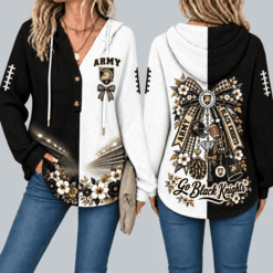 Army Black Knights Waffle Knit Football Fan Hoodie